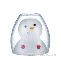 Snowman Bear Shape Double Wall Glass Drinking